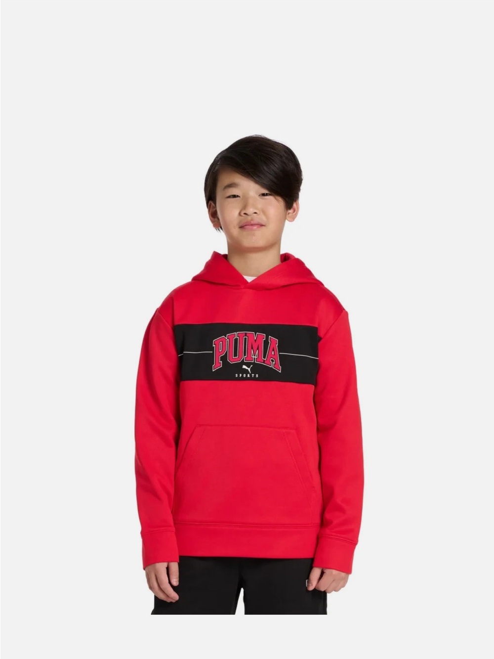 Puma youth fleece hoodie red size 7/8. NWT.